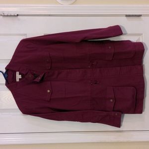 PXL Coldwater Creek Foothills Twill Anorak Eggplant